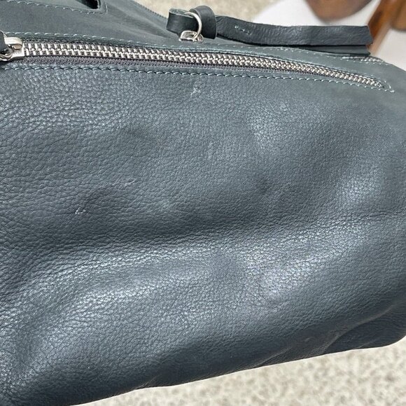 Great American Leatherworks Crossbody Purse Shoulder Bag Leather Dark Gray Green - Picture 9 of 12